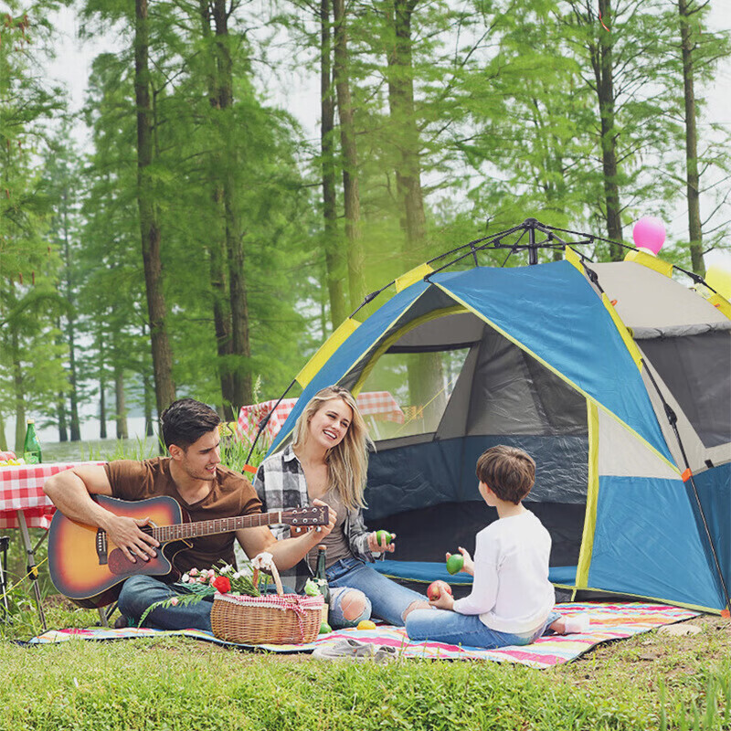 

Jingdian Guangnian полностью автоматическая быстрооткрывающаяся палатка трехцелевого назначения темно-зеленого цвета/