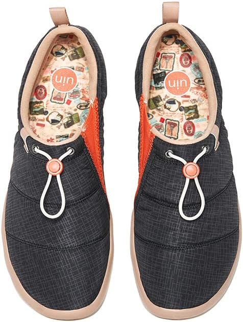 

Мужские кроссовки для кемпинга, прогулок и путешествий UIN, повседневные слипоны-лоферы, легкие, с художественной росписью, модные кеды Toledo, черный