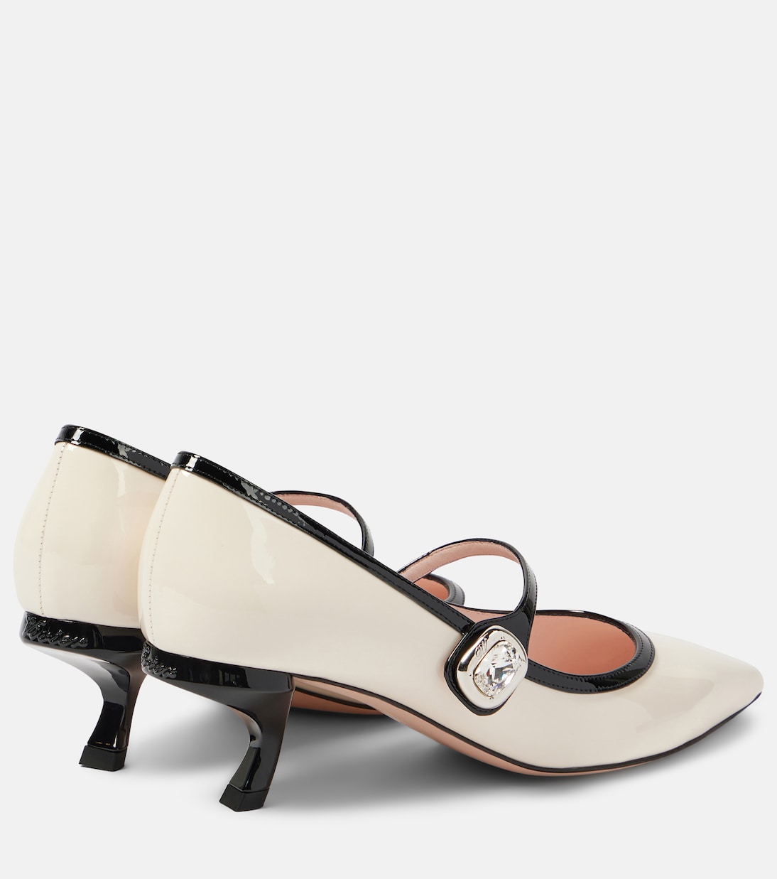 Туфли Мэри Джейн из лакированной кожи Virgule 55 Roger Vivier, Cire'+Nero — фото 3