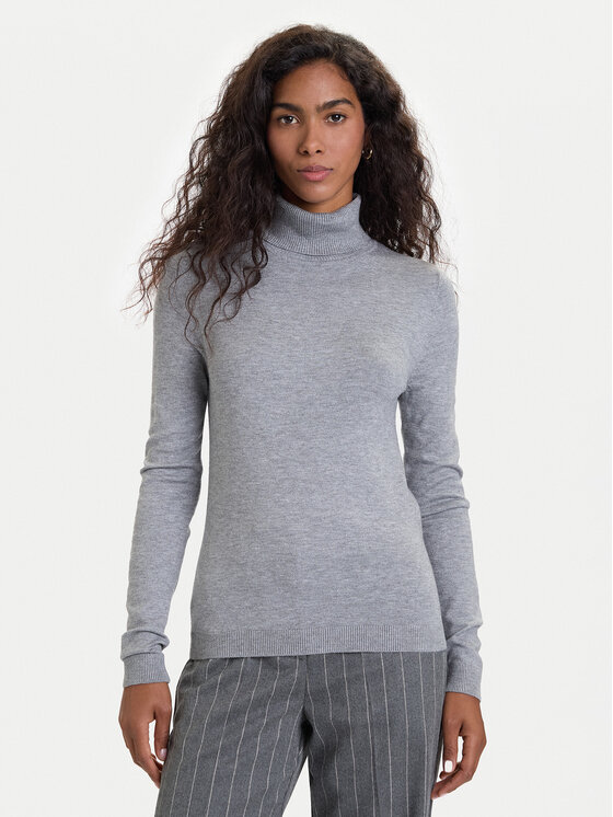 

Водолазка slim fit Happiness 10300472 Vero Moda, серый