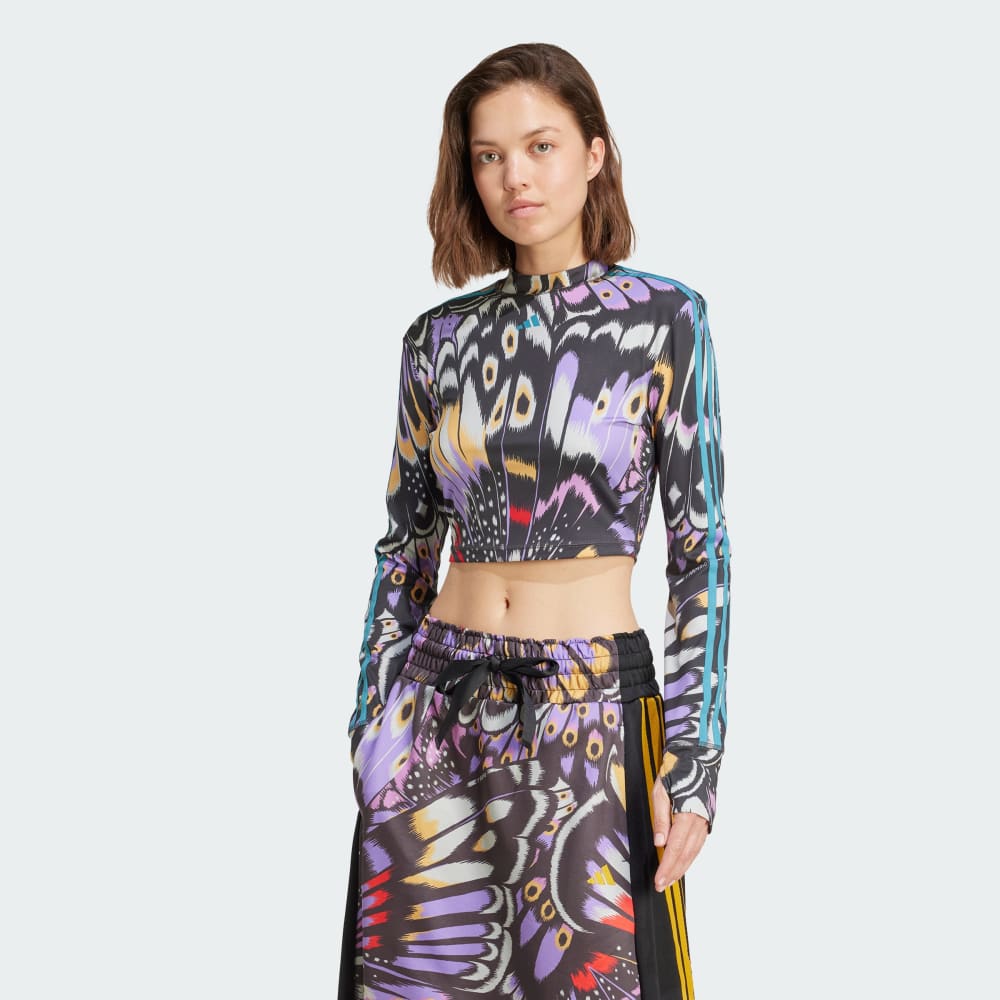 

Лонгслив Adidas X Farm Rio Longsleeve, цвет Multicolor/Preloved Purple/Lush Red