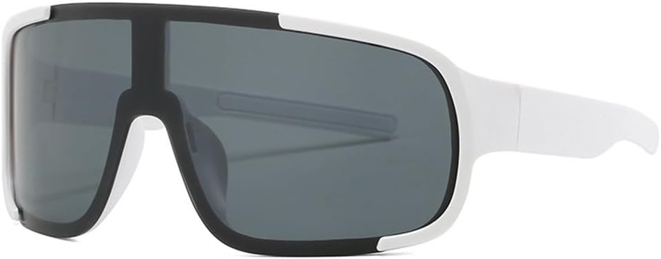 

Ретро большие цельные женские солнцезащитные очки для спорта на открытом воздухе и вождения, зеркальные солнцезащитные очки с защитой от УФ-излучения UV400, мужские матовые солнцезащитные очки LANGSER, Matte White Gray