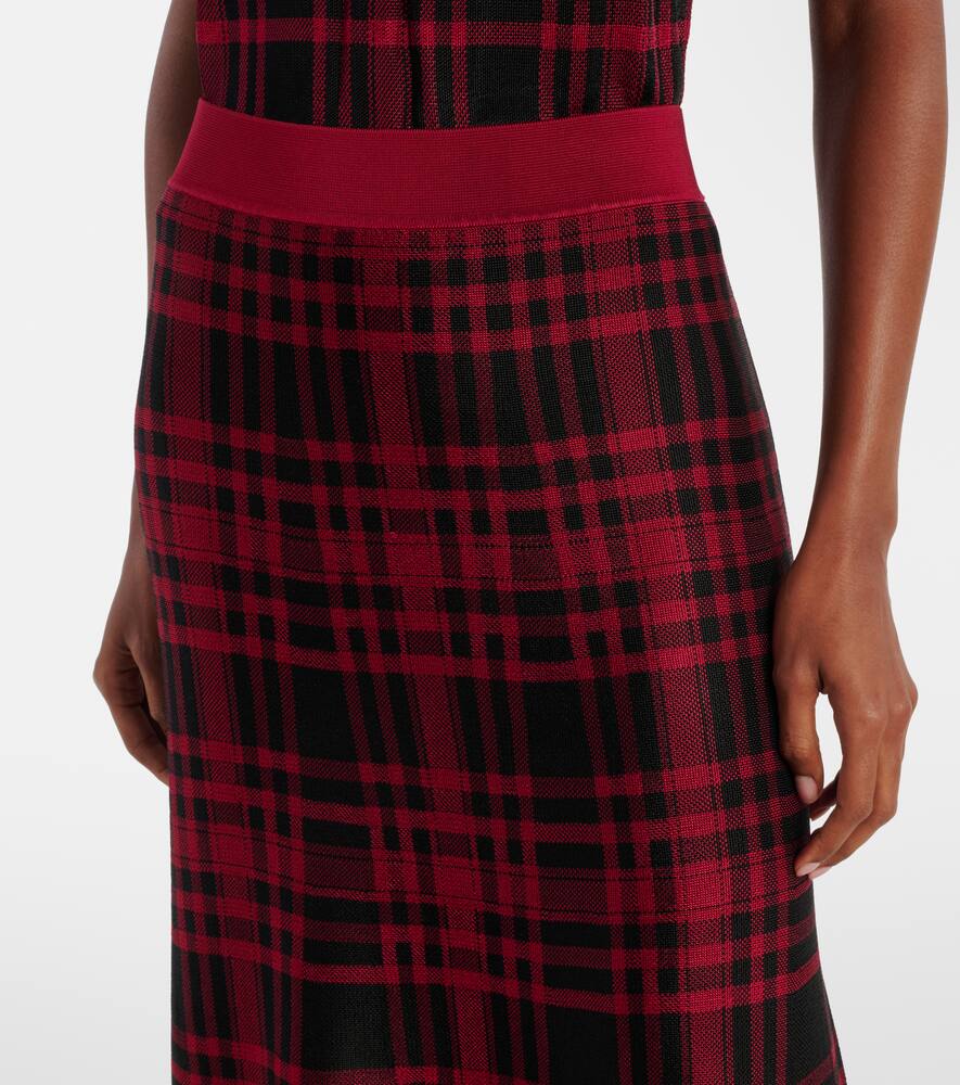 Клетчатая юбка миди Polo Ralph Lauren, Polo Blk Fireside Red — фото 4
