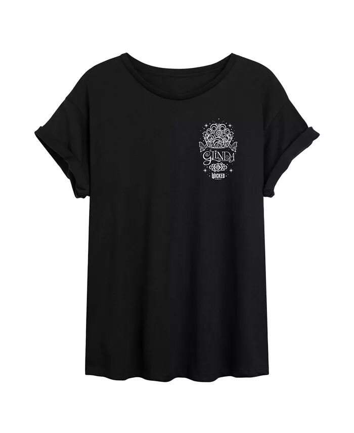 

Футболка большого размера с принтом «Wicked Glinda» от Juniors Trendy Hybrid Apparel, черный
