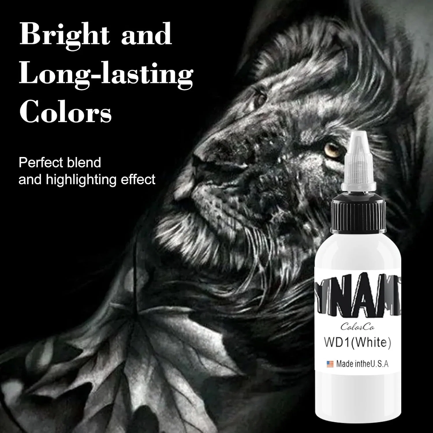 Набор из 2 бутылок тату-чернил Pure Black Ink и Bright White Tattoo Ink (30 мл) Dldn01 — фото 4