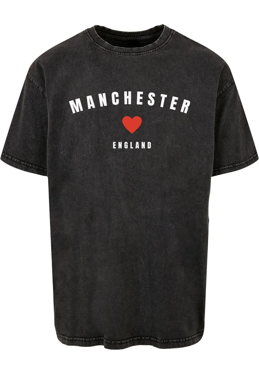 

Футболка Merchcode "Мужская футболка большого размера Manchester X, вымытая кислотой " Merchcode", черный