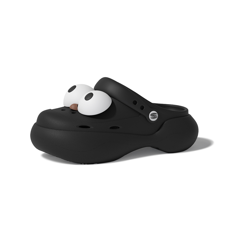 CHIKOKU Кроссовки Cloud X Big Eye Monster с обёрнутым носком для женщин — титановый чёрный, цвет Titanium Black