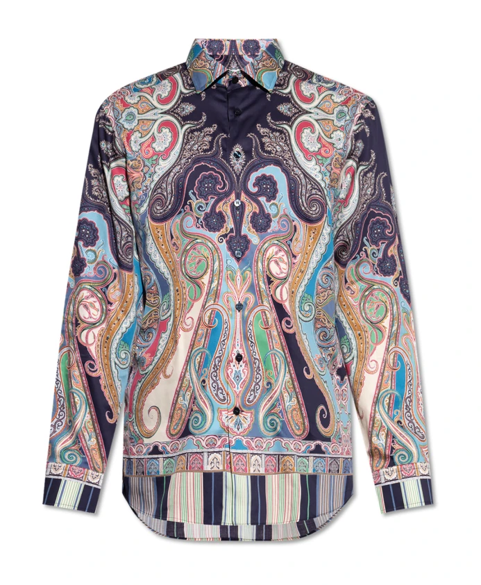 

Рубашка с узором Etro, мультиколор