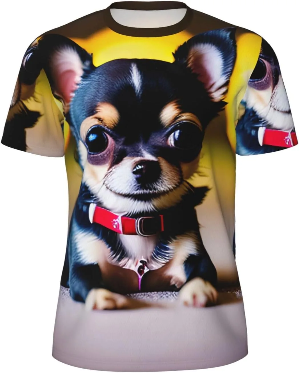 

Футболка с принтом чихуахуа, летняя, легкая, дышащая SDFHU