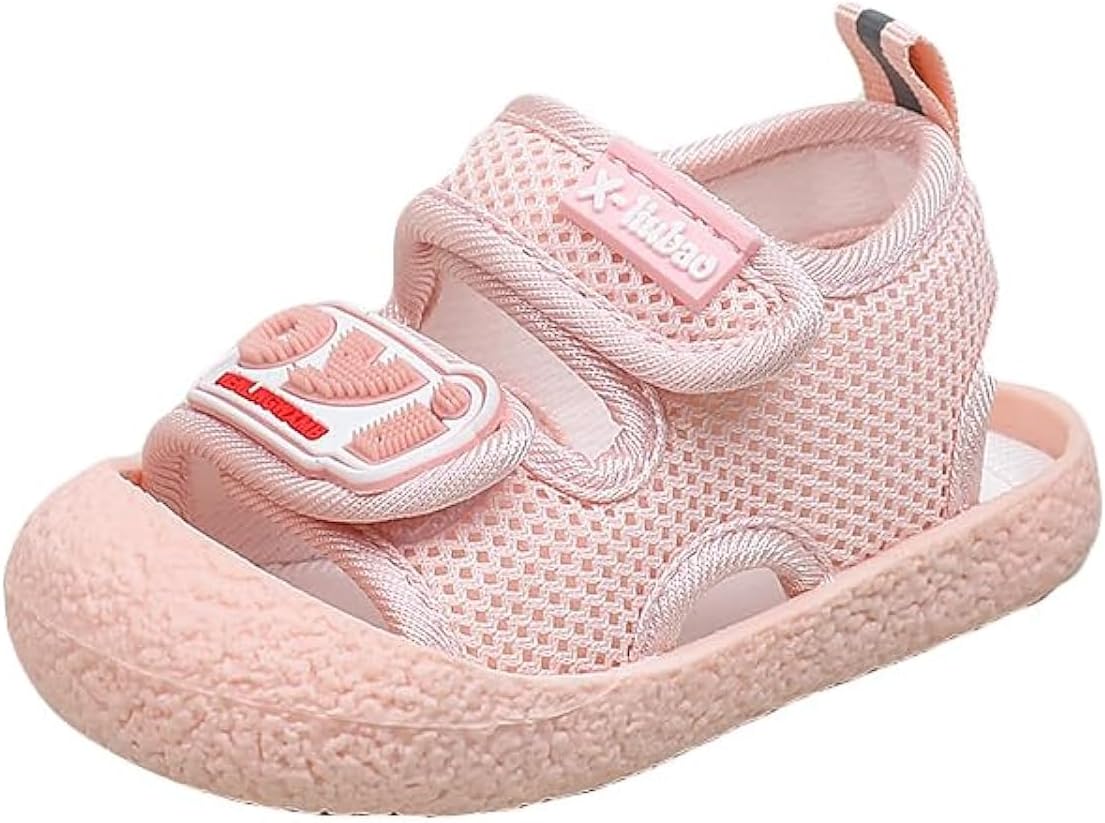 

Детские летние сандалии с дышащей сеткой, резиновой подошвой и противоскользящей поверхностью для мальчиков и девочек, 9-30 месяцев Kuner, розовый