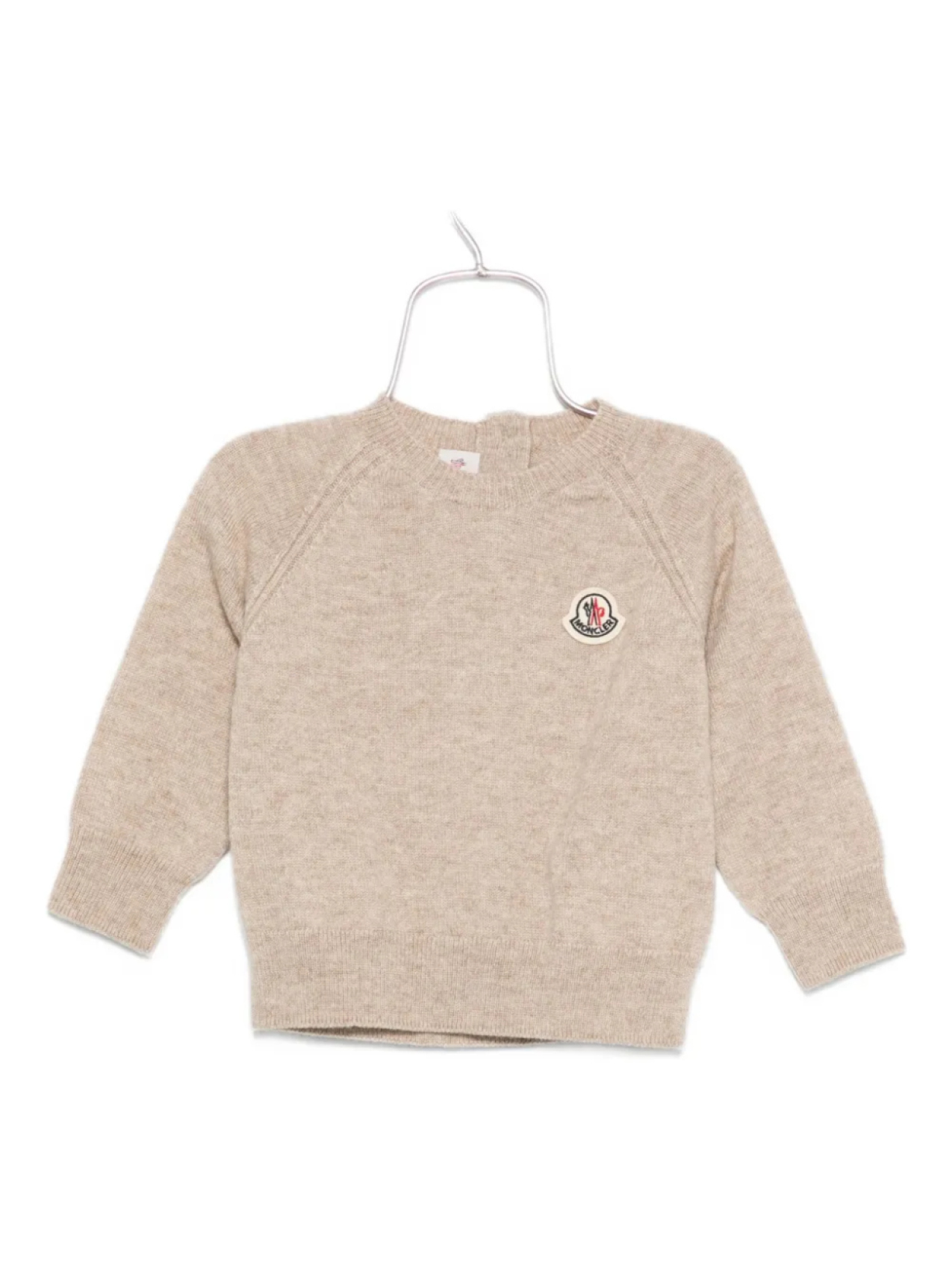 

Moncler Enfant свитер с нашивкой-логотипом и рукавами реглан, коричневый
