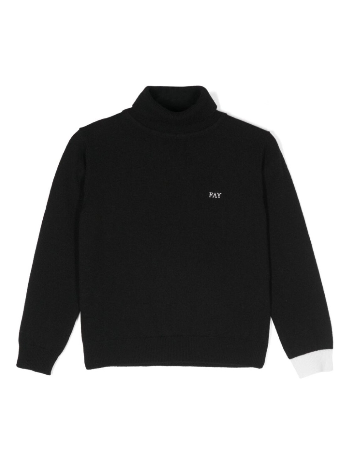 

Fay Kids джемпер с вышитым логотипом, черный