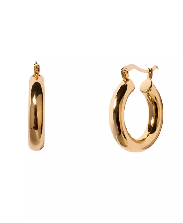 

Женские массивные серьги-кольца в форме медведя Little Sky Stone, gold