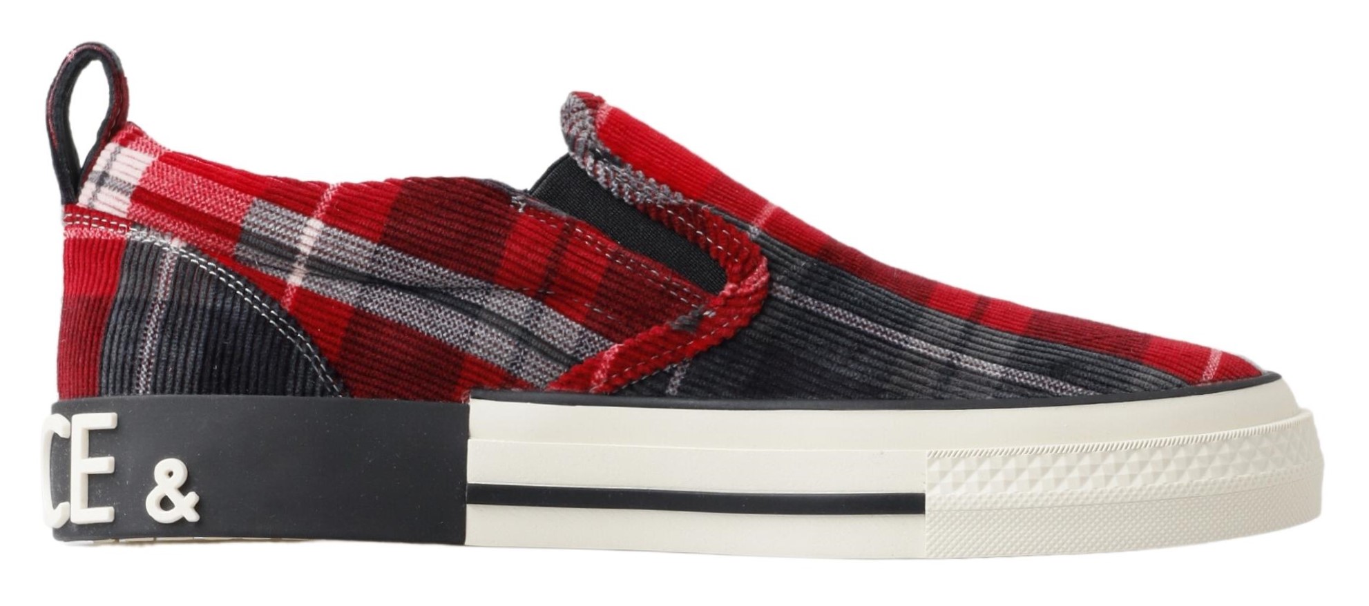 

Клетчатые кроссовки Charm Low-Top Dolce & Gabbana, бело-красный