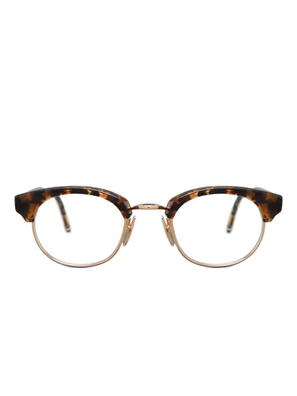 

Очки в круглой оправе черепахового цвета Thom Browne Eyewear, коричневый