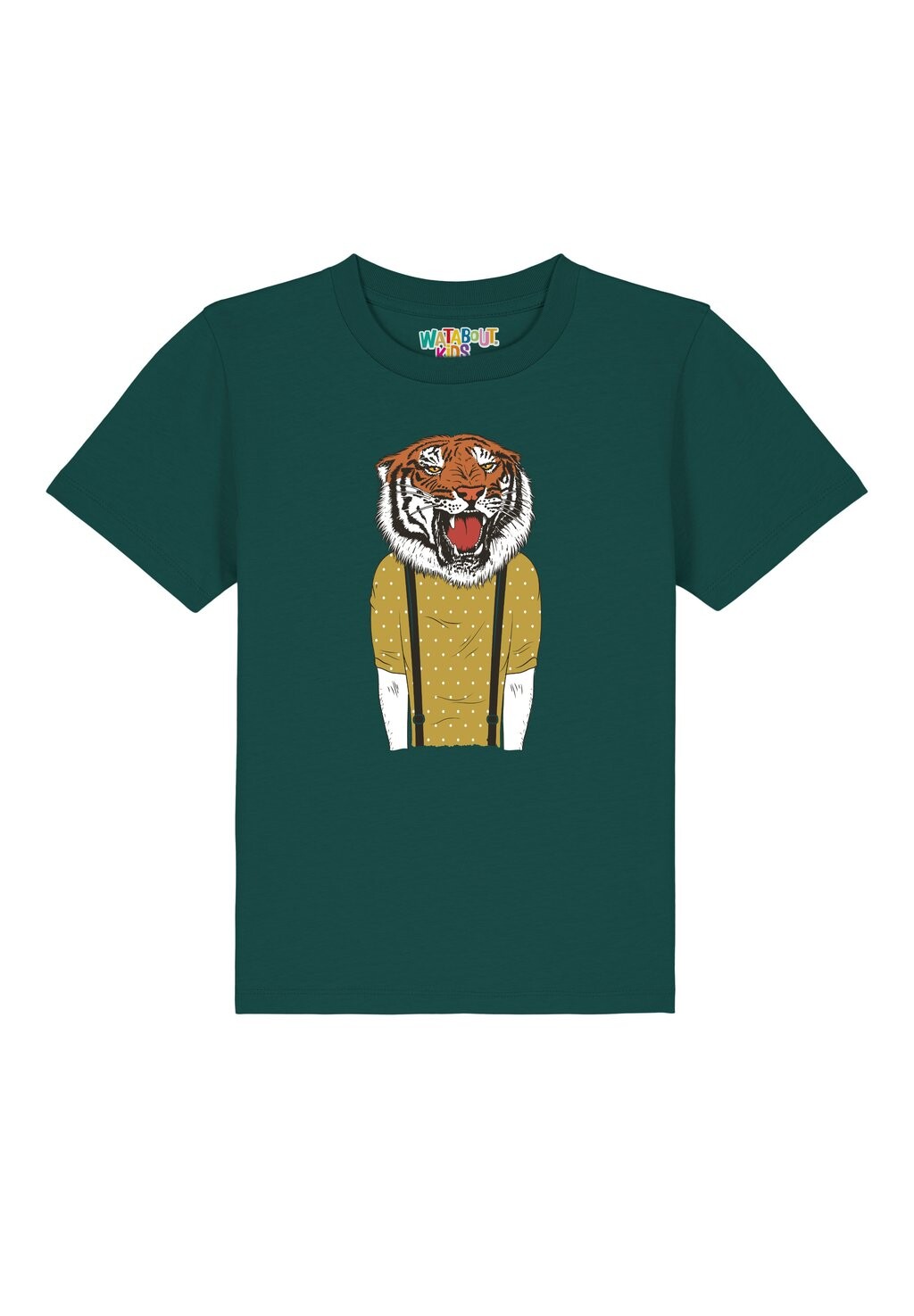 

Футболка с принтом TIGER HEAD Watapparel, цвет glazed green