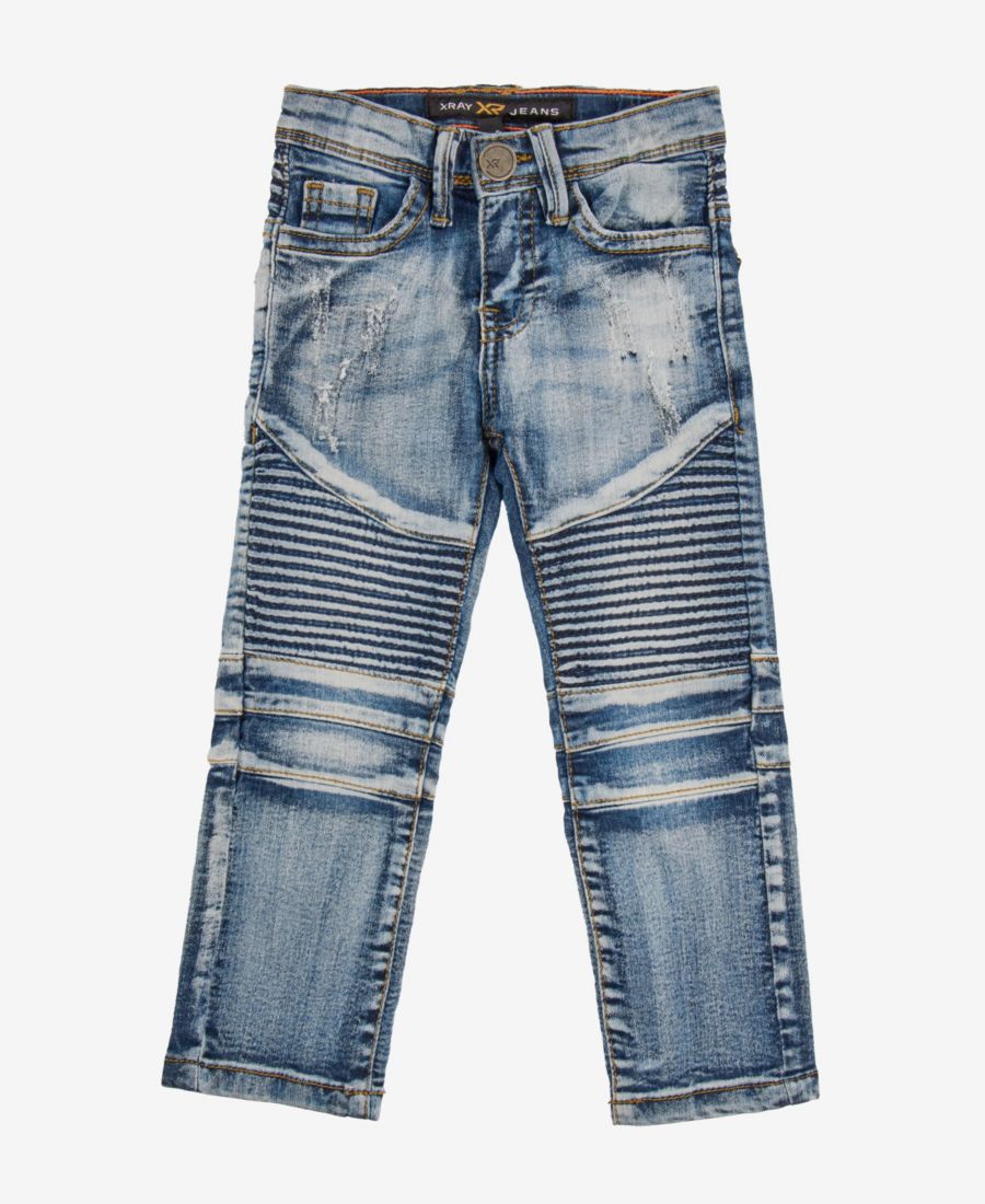 

Детские мотоциклетные джинсы для мальчиков, размеры 2T-4T XRAY, Light blue 9613