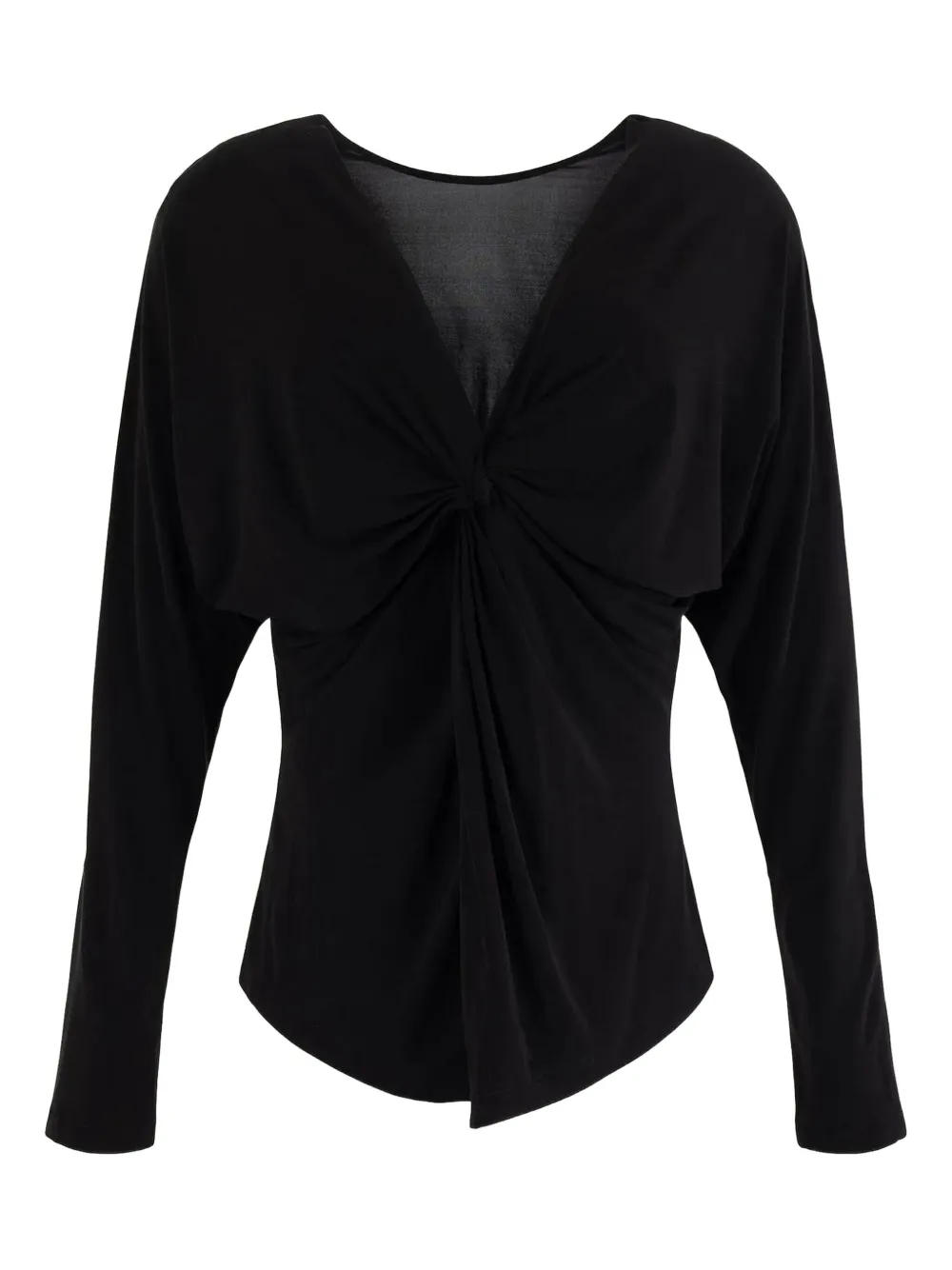 

Блузка с V-образным вырезом и узлом Semicouture, черный