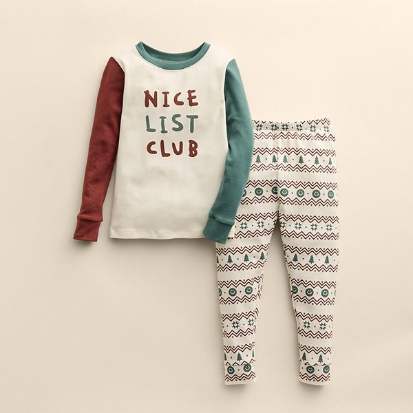 

Детский комплект пижамы из 2 предметов Little Co. By Lauren Conrad, Ivory Nice List