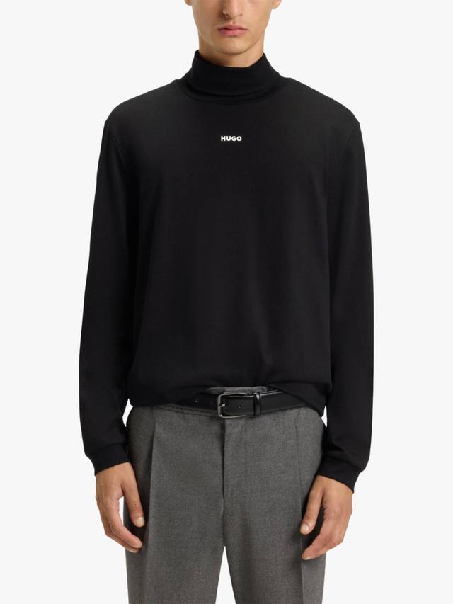 

Хлопковая футболка с длинными рукавами Regular Fit от HUGO HUGO BOSS, Black