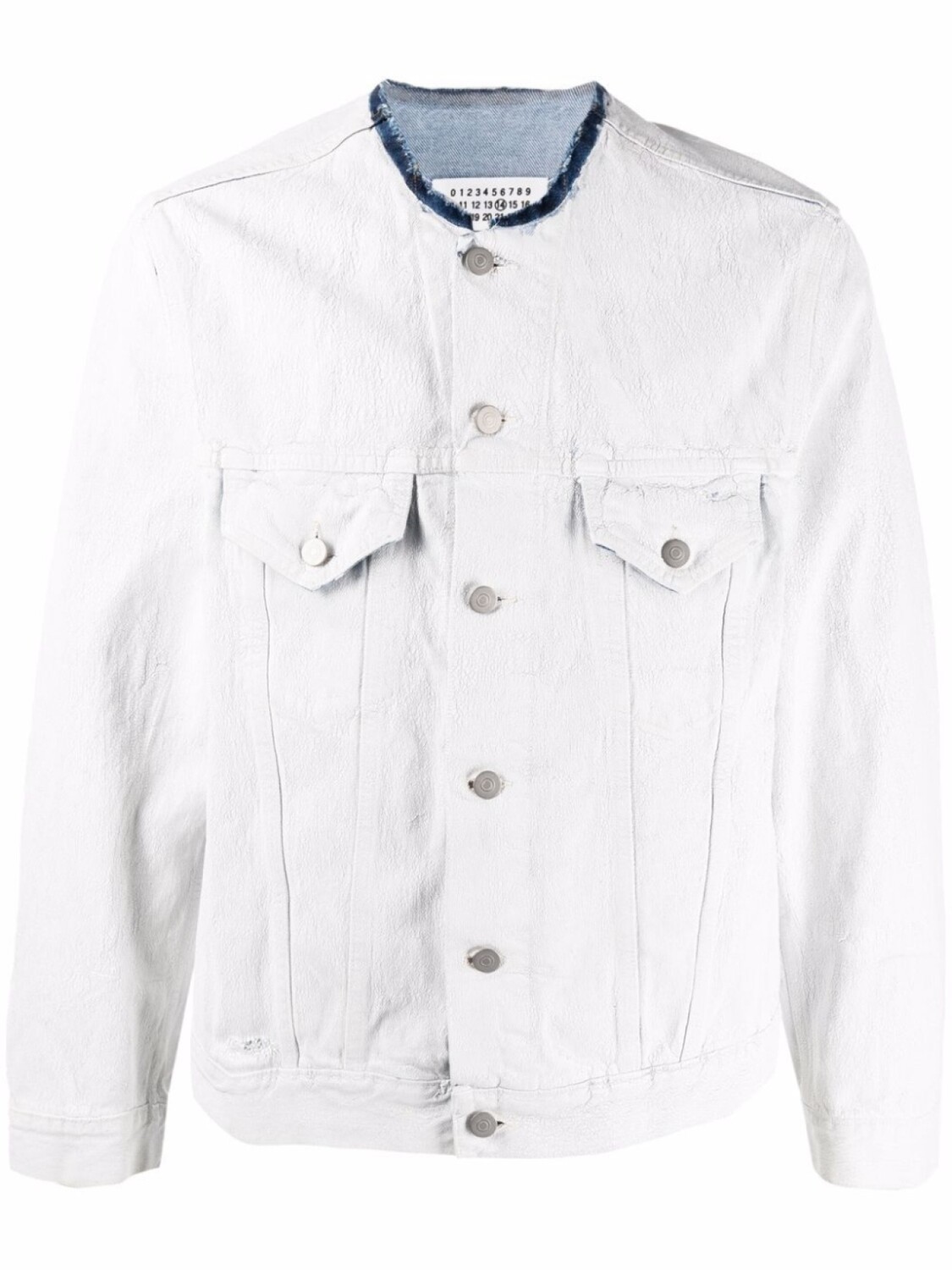 

Maison Margiela джинсовая куртка с необработанными краями, белый