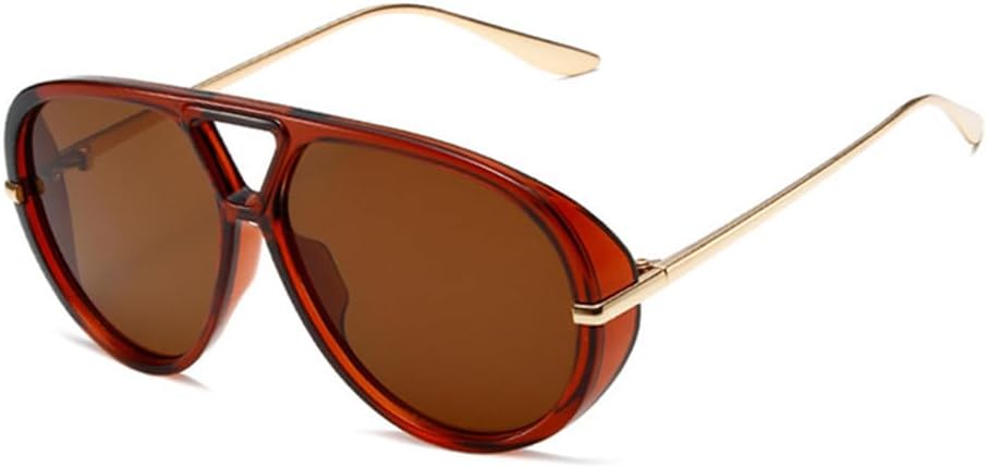 

Солнцезащитные очки UV400 с двойной перемычкой, увеличенного размера, в стиле панк, с градиентным переходом, подходят для женщин и мужчин, для бега и занятий спортом на открытом воздухе UYPTK, Brown Tea