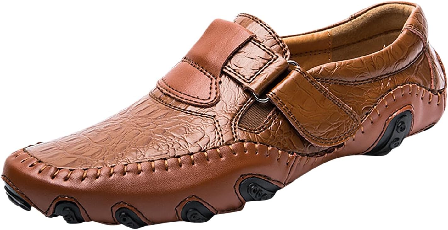 

Мужские прогулочные кроссовки с удобной подошвой, из ПУ кожи, с амортизирующей мемори-пеной, дышащие, легкие, модные, с противоскользящей подошвой, поддержкой свода стопы и Cushioned для занятий спортом и бега Generic, коричневый