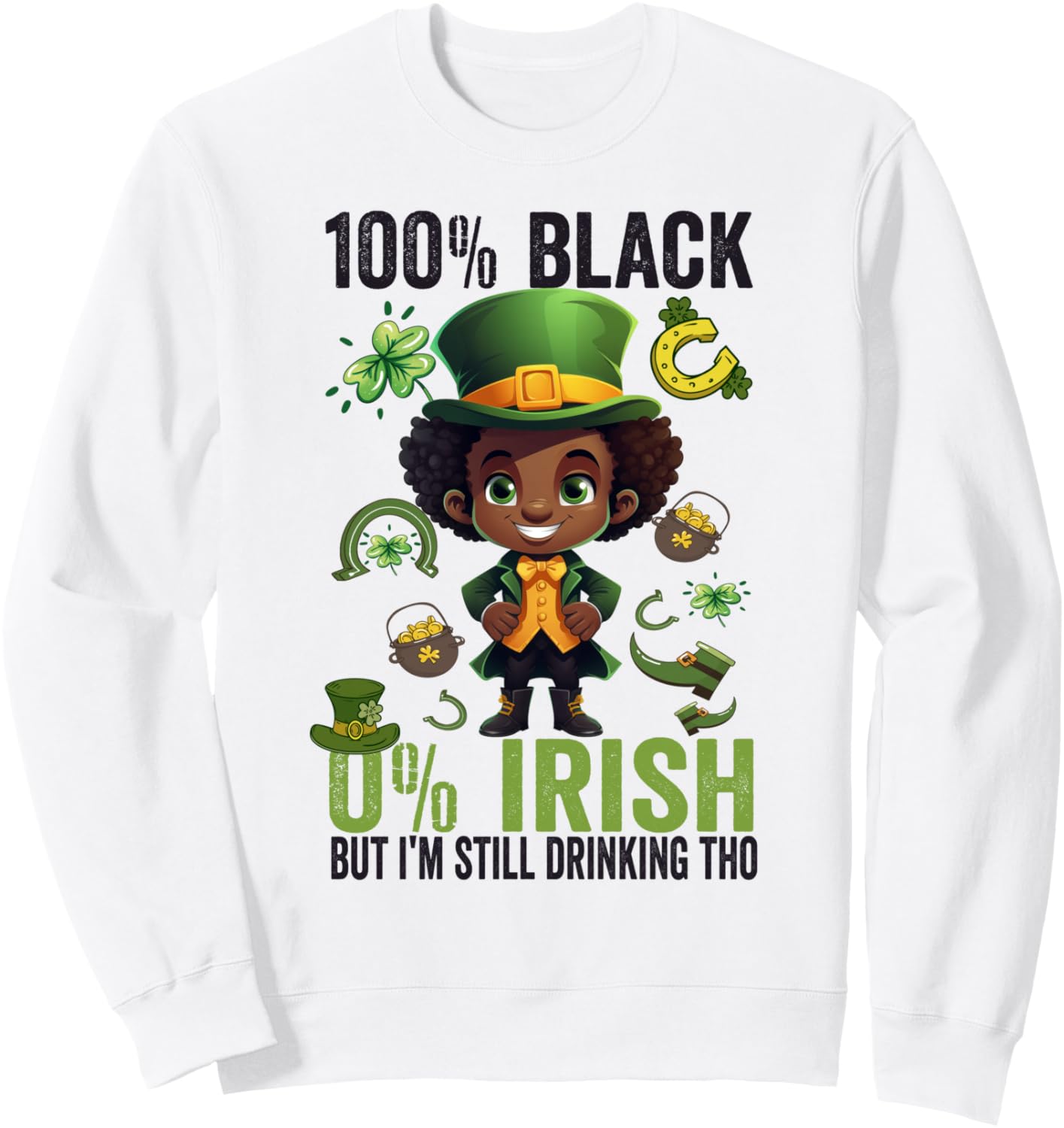 

Забавная черная толстовка с лепреконом ко Дню Святого Патрика 0% Ирландский 100% Черный 0% Irish 100% Black - St. Patrick Black Leprechaun