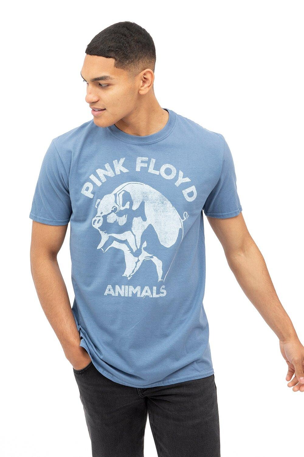 

Хлопковая футболка с животными Pink Floyd, синий