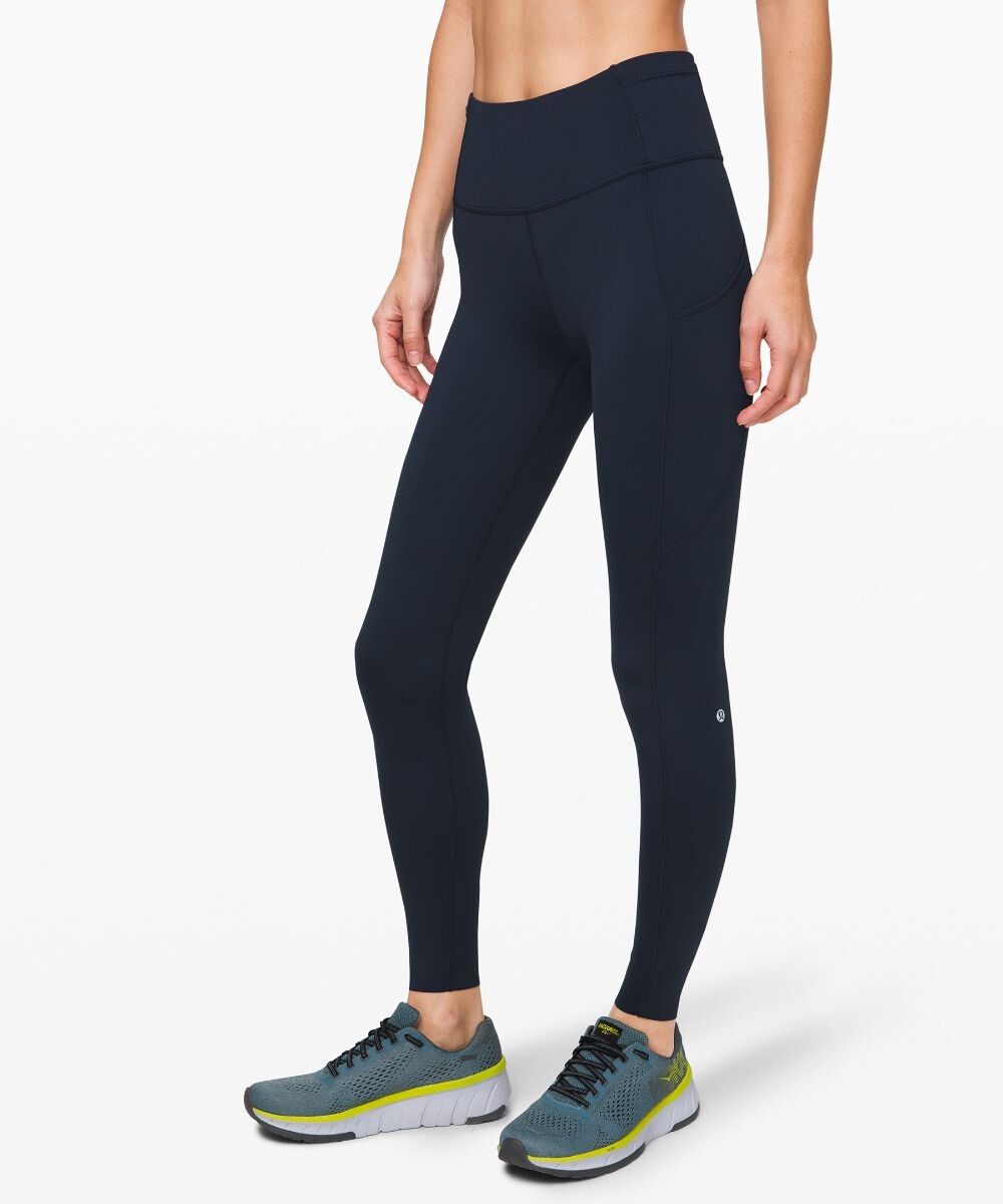 

Быстрые и свободные леггинсы с высокой посадкой Lululemon, нави
