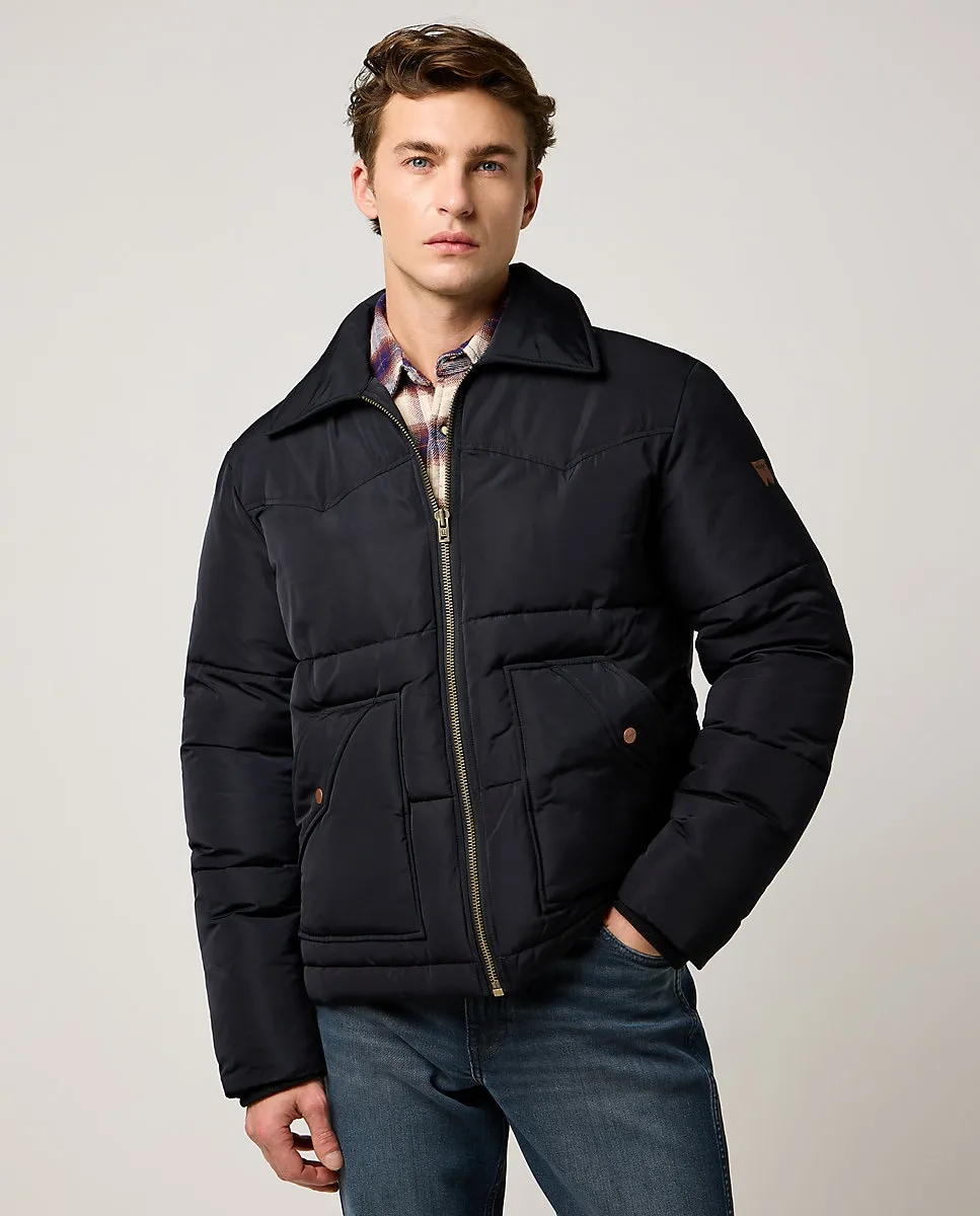 

Мужская стеганая куртка с деталями в вестерн-стиле на спине Wrangler, черный