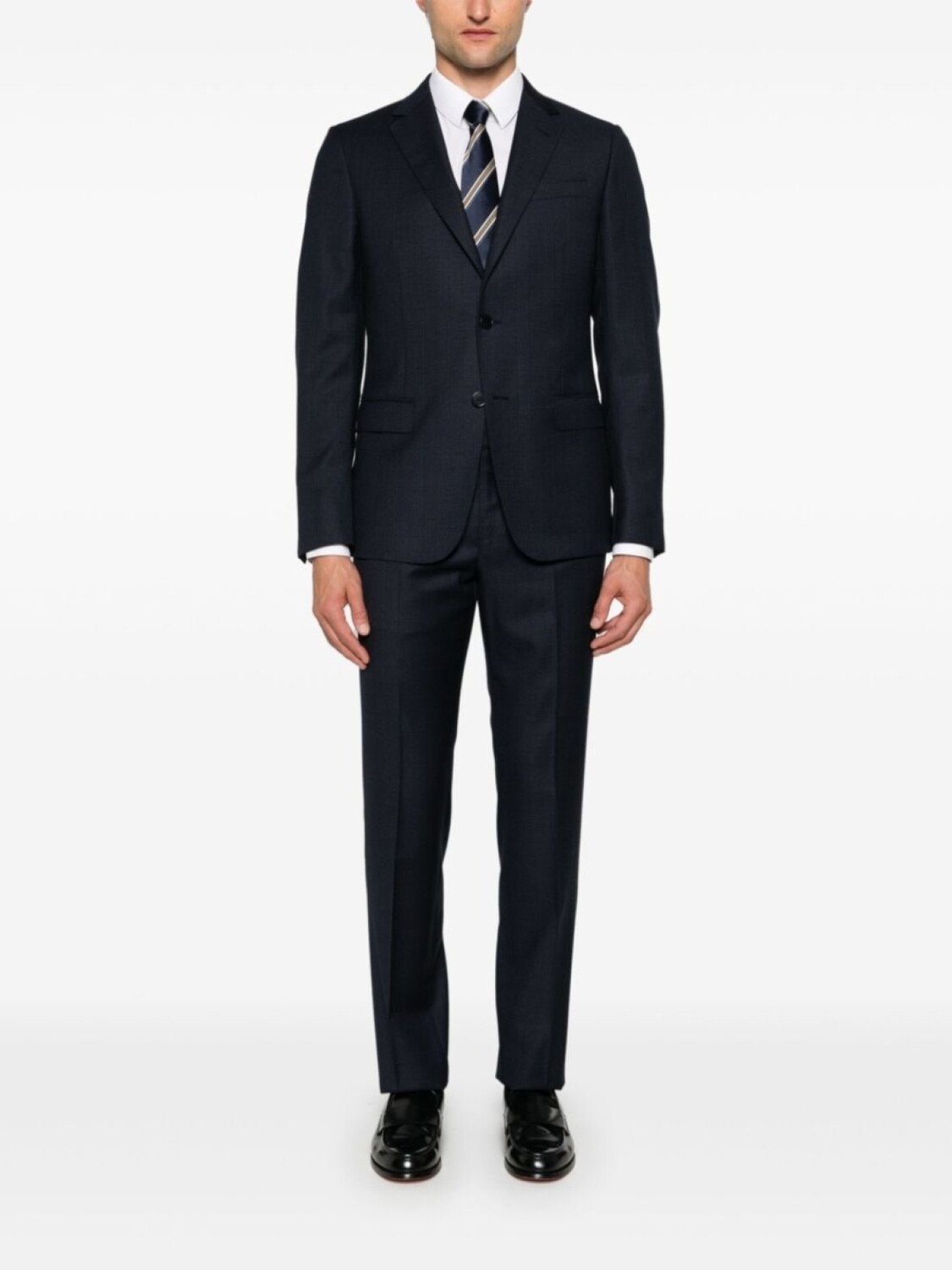

Zegna шерстяной костюм-двойка, синий