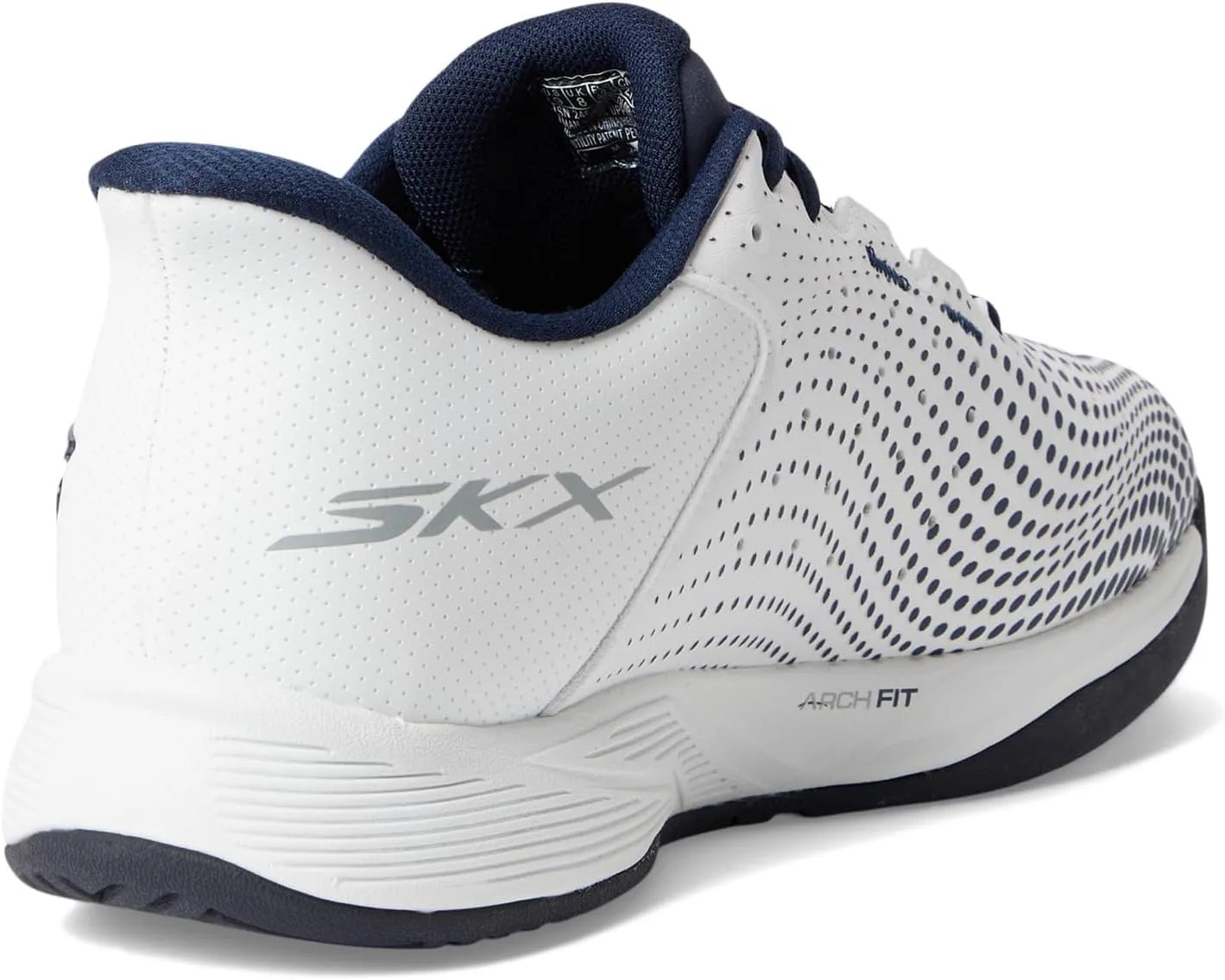 Мужские кроссовки Skechers Viper Court Reload с легким надеванием без рук, белый/синий