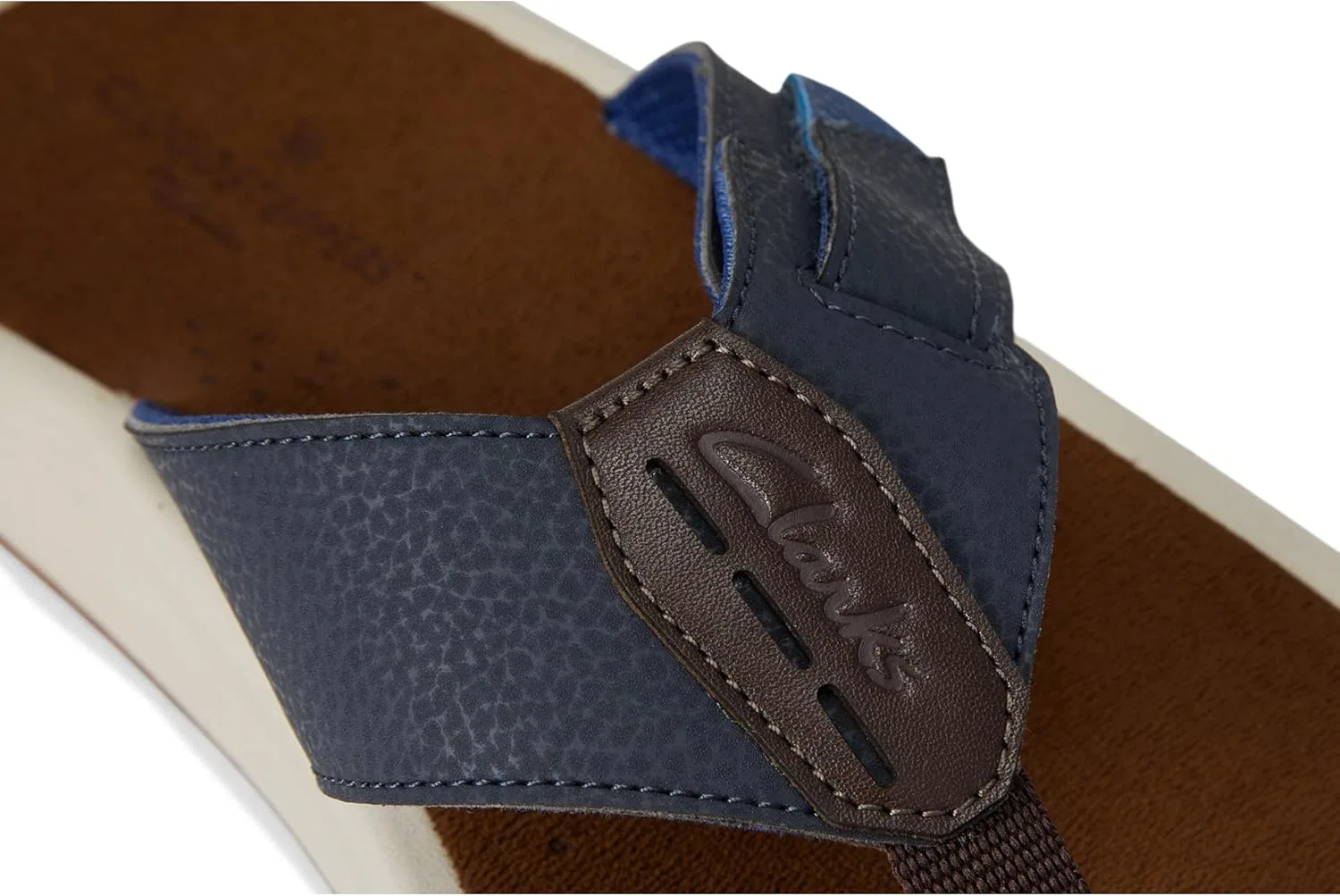 Шлепанцы Clarks, Navy Synthetic — фото 2