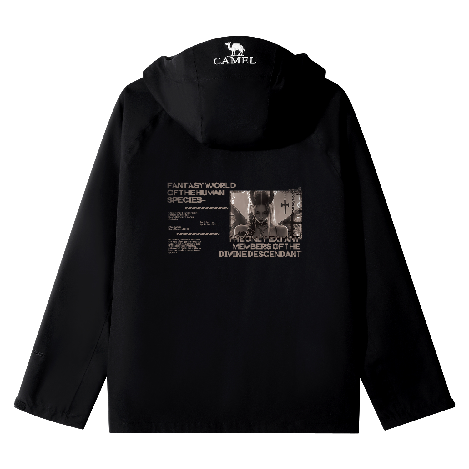 

CAMEL Ветровка All weather Waterproof, Windproof, Breathable, Abrasion Resistant, Cold Resistant Unisex Black