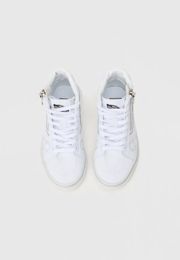 Sk8 hi reissue унисекс высокие кроссовки Vans, Metallic Silver-Coloured/True White — фото 4