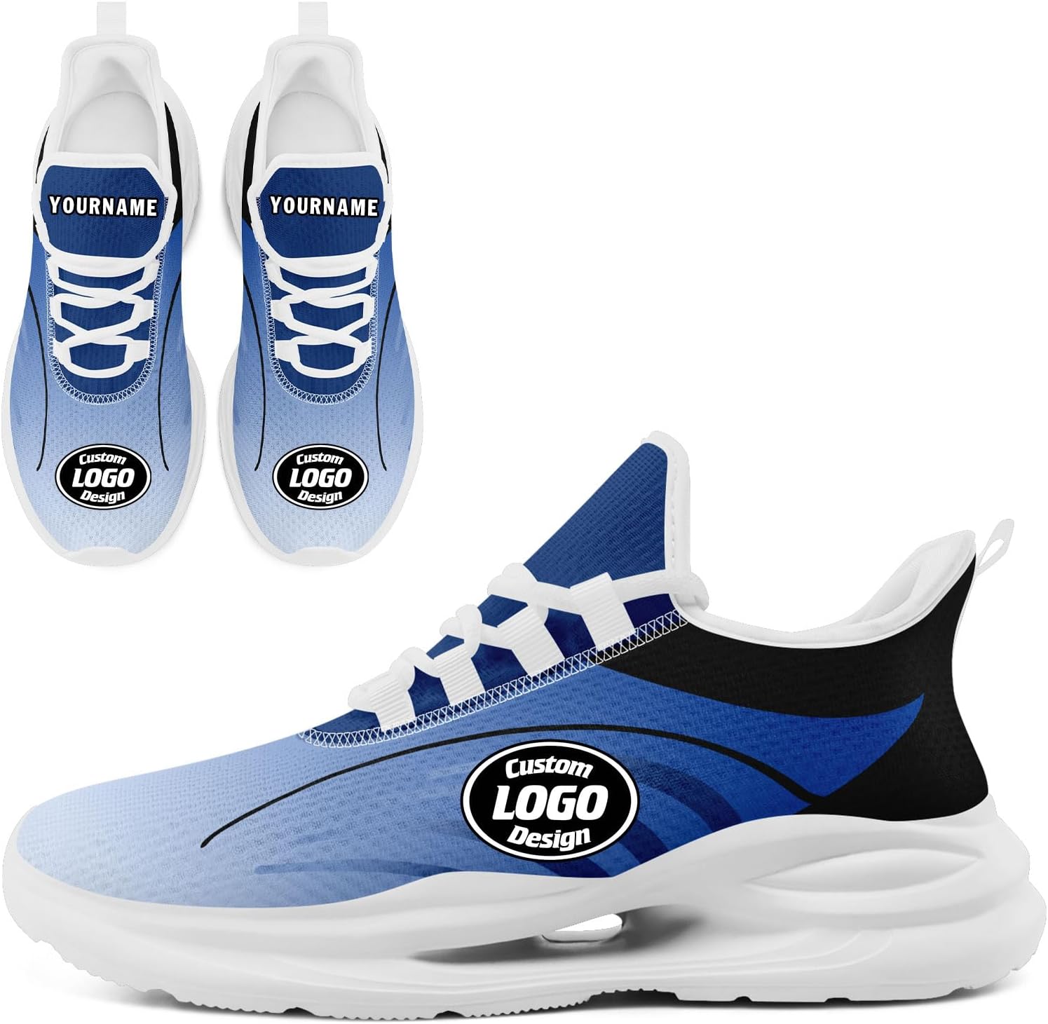 

Кроссовки с индивидуальным логотипом для мужчин и женщин, беговые кроссовки, легкие, дышащие, для зала, тенниса, волейбола, баскетбола Awsole, белый/черный/синий