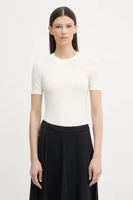 Футболка с коротким рукавом из модала Calvin Klein, бежевый