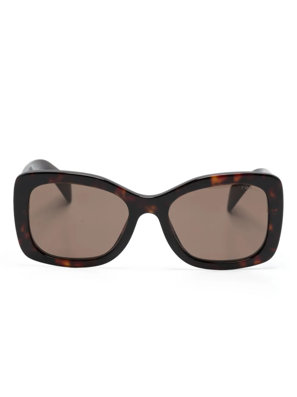

Солнцезащитные очки в квадратной оправе Prada Eyewear, коричневый
