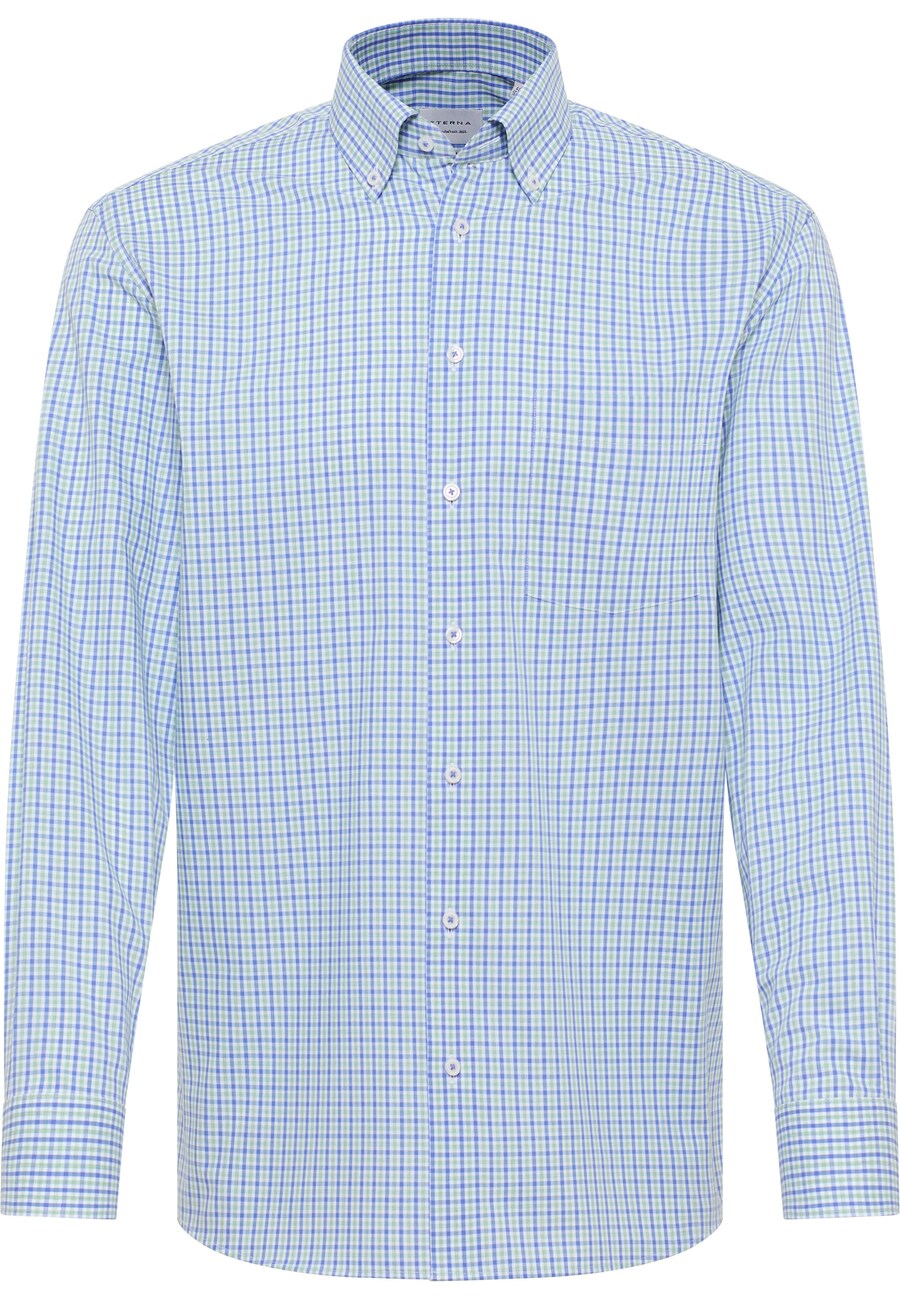 

Рубашка делового покроя Regular Fit ETERNA, цвет Blue/Light blue/Green