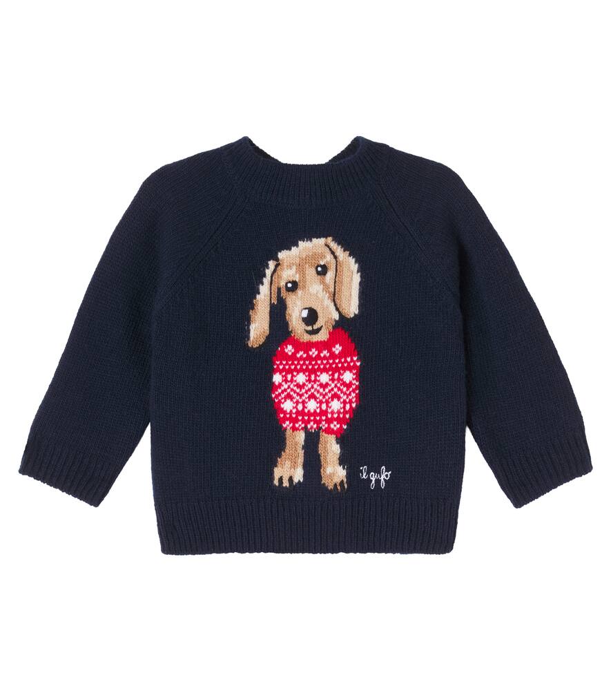 

Детский свитер из верджинской шерсти Il Gufo, Navy/Berry