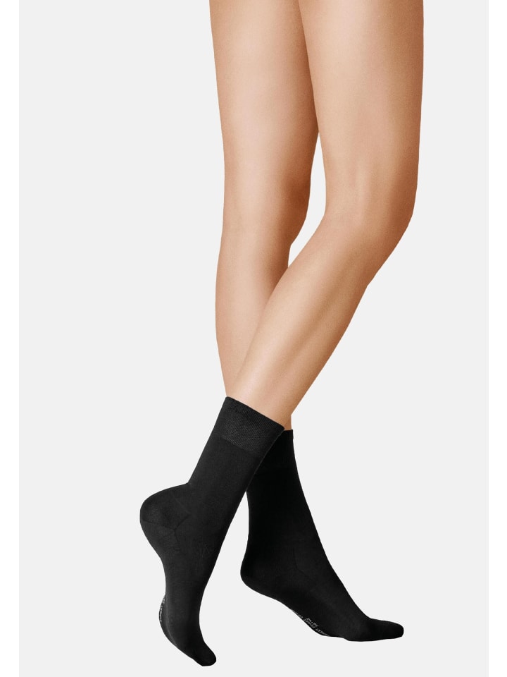 

Носки Finest Cotton с манжетой без давления, черного цвета Kunert