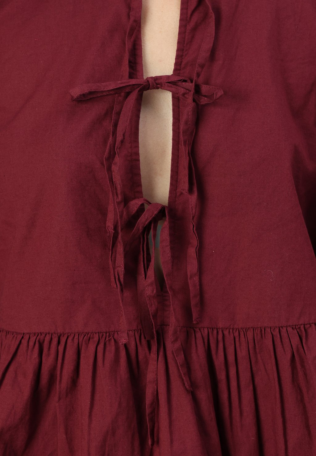

Блуза PCJOLLY O NECK TIE Pieces, бордовый