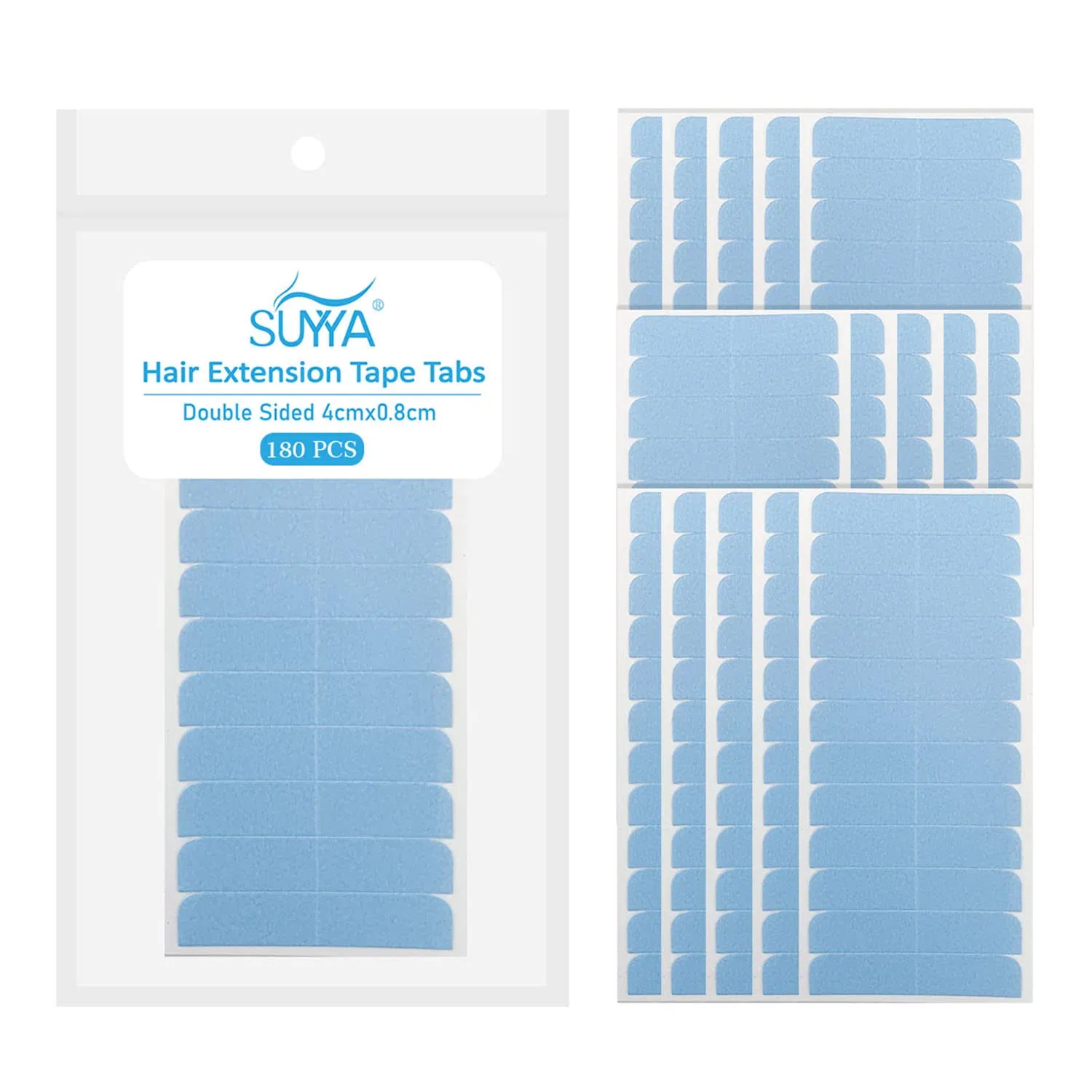 Клейкие ленты для наращивания волос «Tape Extensions Adhesive» от SUYYA Suyya, Blue