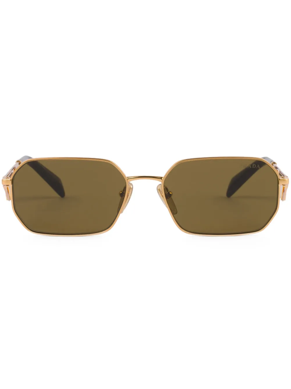 

Солнцезащитные очки в прямоугольной оправе с логотипом Prada Eyewear, золотой