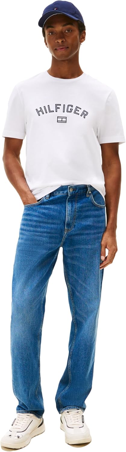 Футболка Tommy Hilfiger Short Sleeve Cotton Graphic with Hilfiger Logo, белый — фото 3