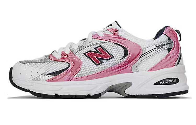 

Кроссовки NB 530 унисекс с низким верхом белые/розовые New Balance, Розовый, Кроссовки NB 530 унисекс с низким верхом белые/розовые New Balance