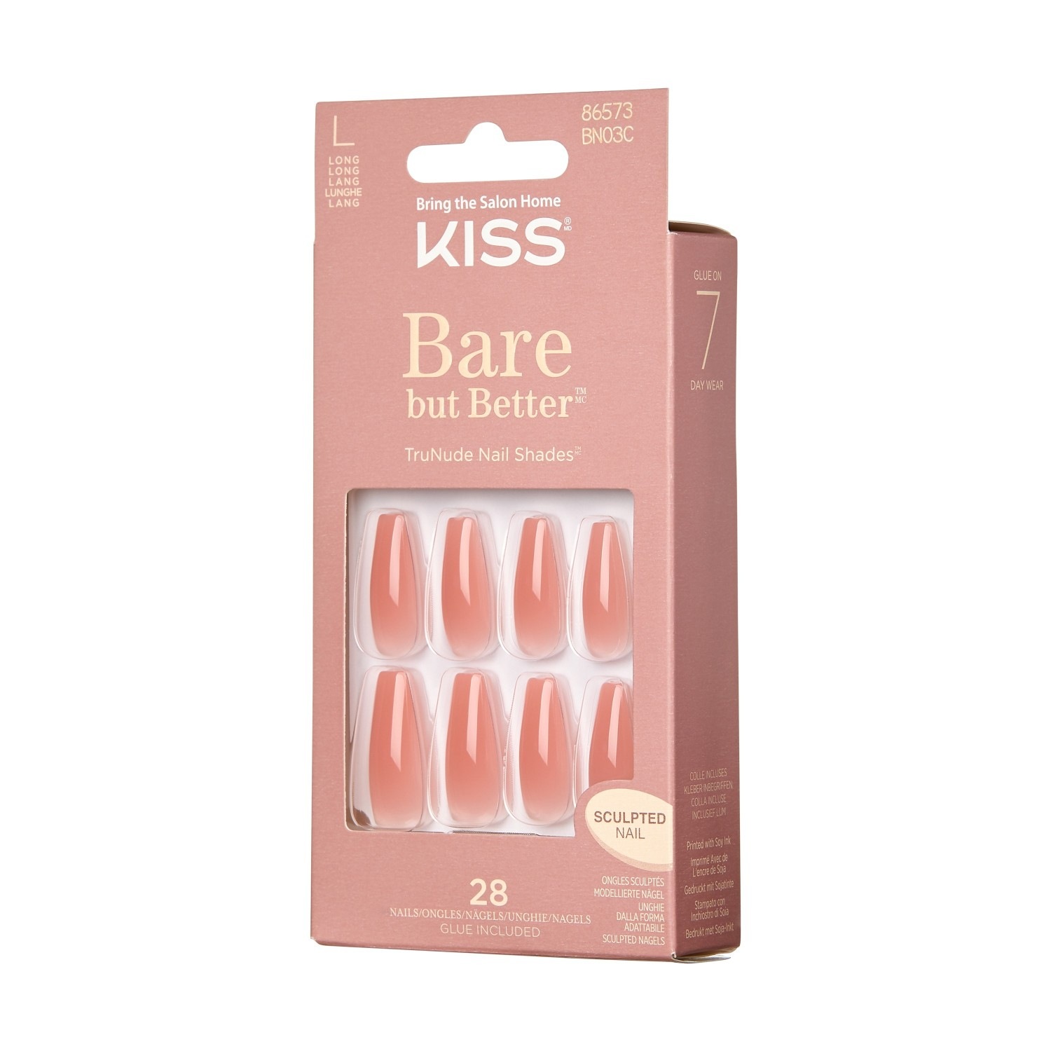 Искусственные ногти nude glow Kiss, количество 1 шт. — фото 2