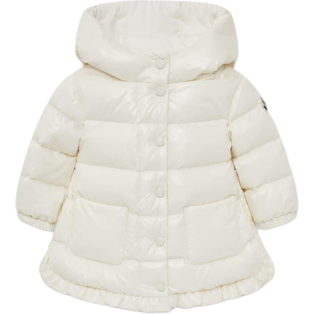 

Пуховик Dufar с капюшоном для младенцев и малышей Moncler, белый