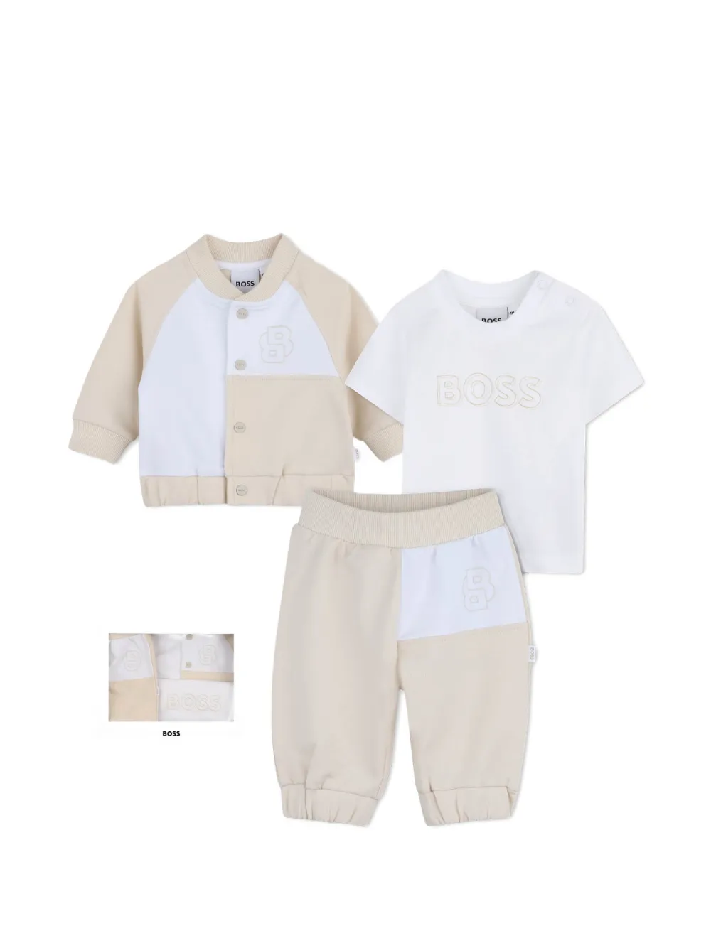 

Спортивный костюм со вставками Boss, белый